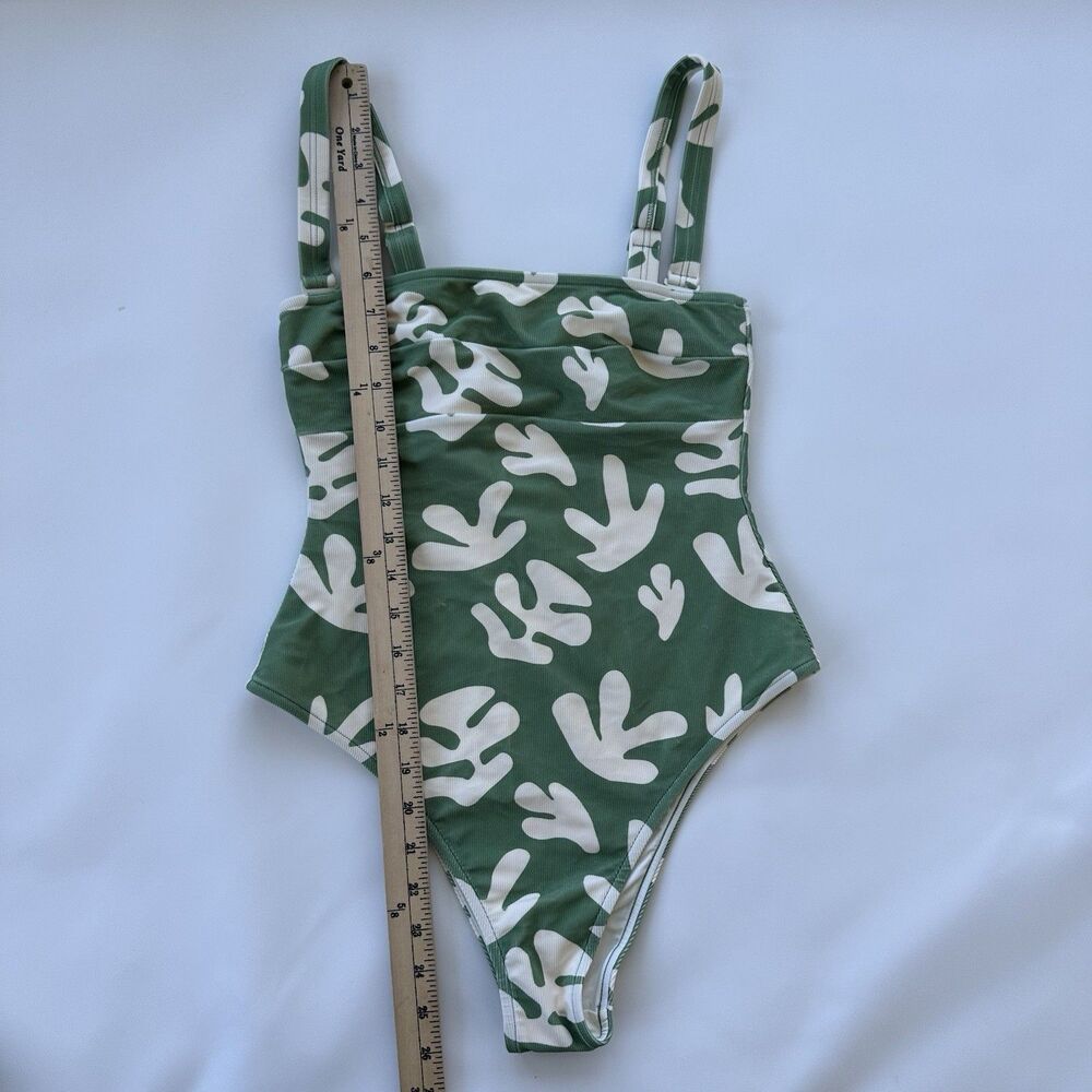 ZULU & ZEPHYR Flora One-Piece Swimsuit Green Hand Drawn US 6 Msrp $170 NWOT - Picture 5 of 10
